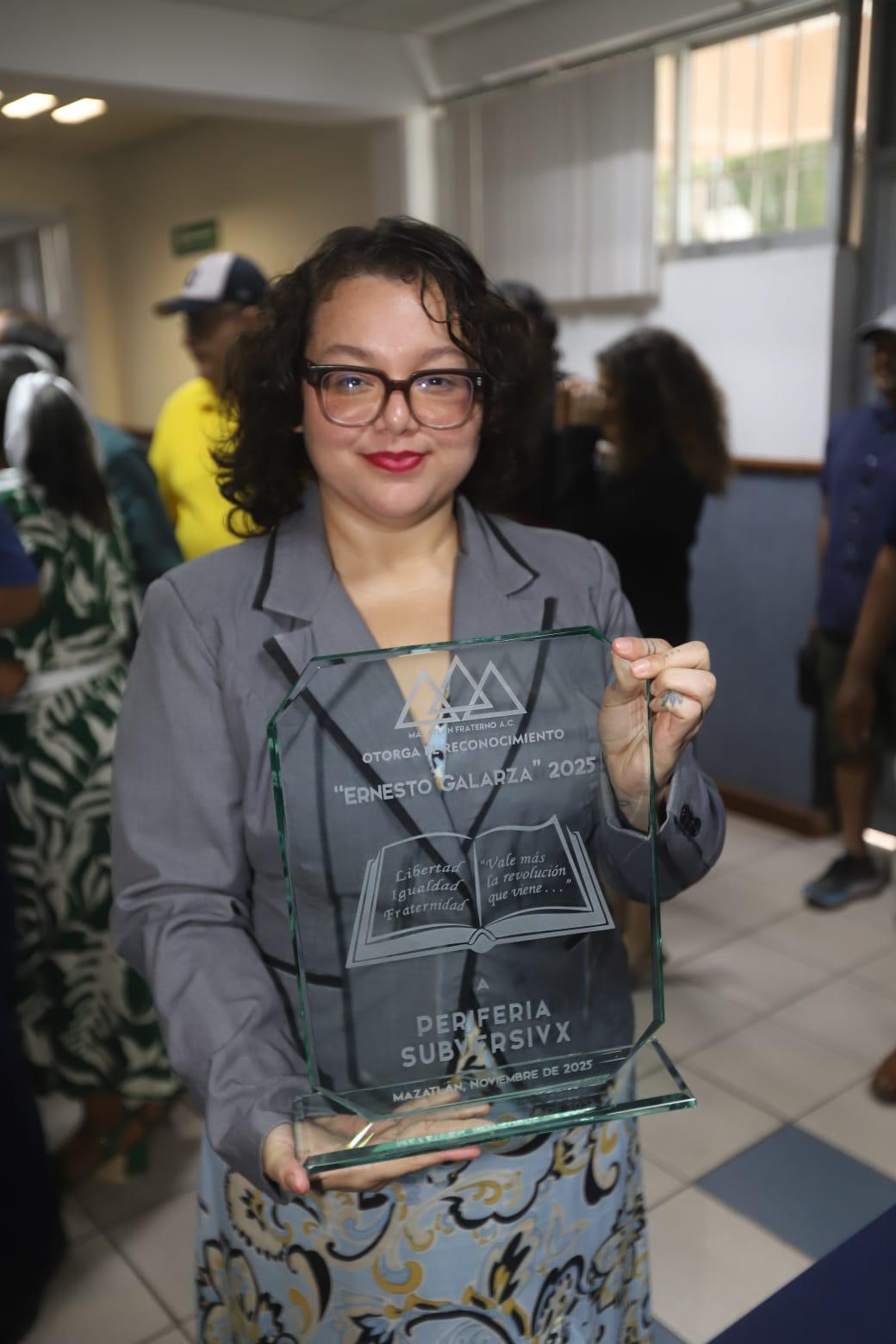 $!Reconoce Mazatlán Fraterno a Periferia Subversiva por su labor humanitaria en comunidades de Concordia