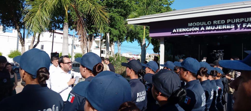 $!Inauguran módulo Red Púrpura de la Policía Municipal en el Jardín Botánico de Culiacán