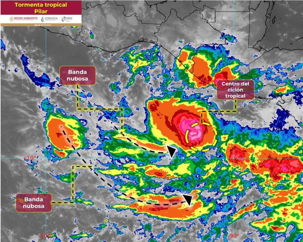 $!Se forma la tormenta tropical Pilar; pronostican lluvias intensas en Chiapas y Oaxaca