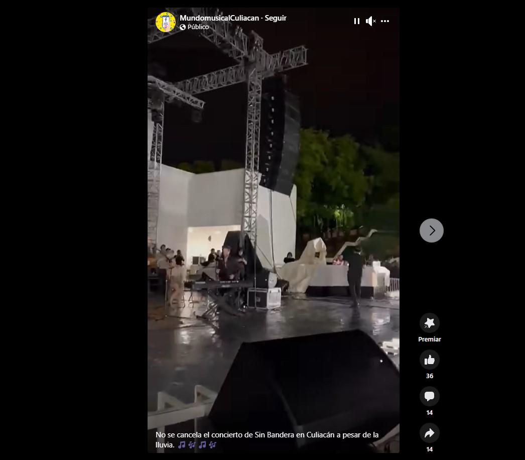 $!Sin Bandera canta solo unos minutos en Culiacán; el público protesta en redes sociales