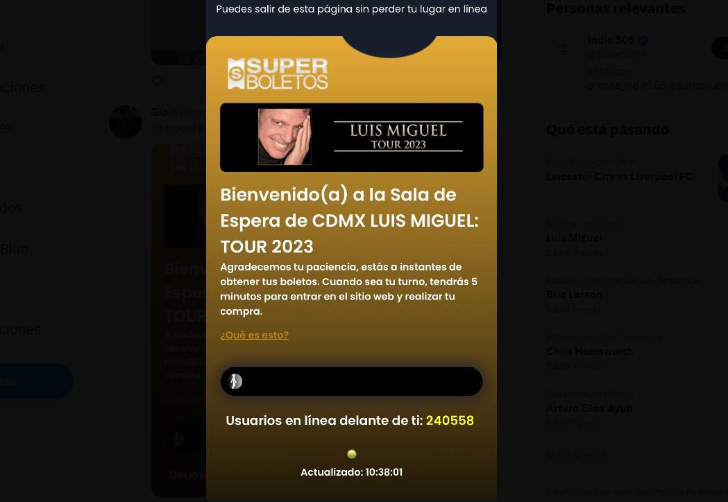 $!Usuarios colapsan la página venta de boletos para gira de Luis Miguel