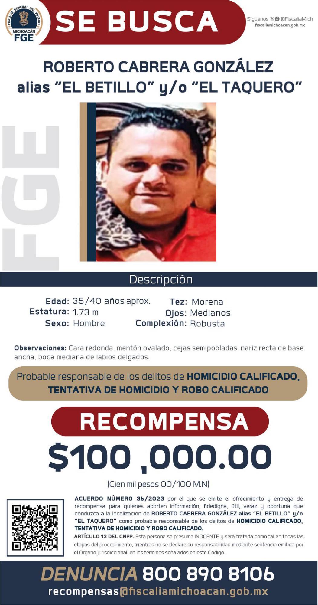 $!Fiscalía de Michoacán ofrece recompensa por 11 presuntos asesinos de Hipólito Mora