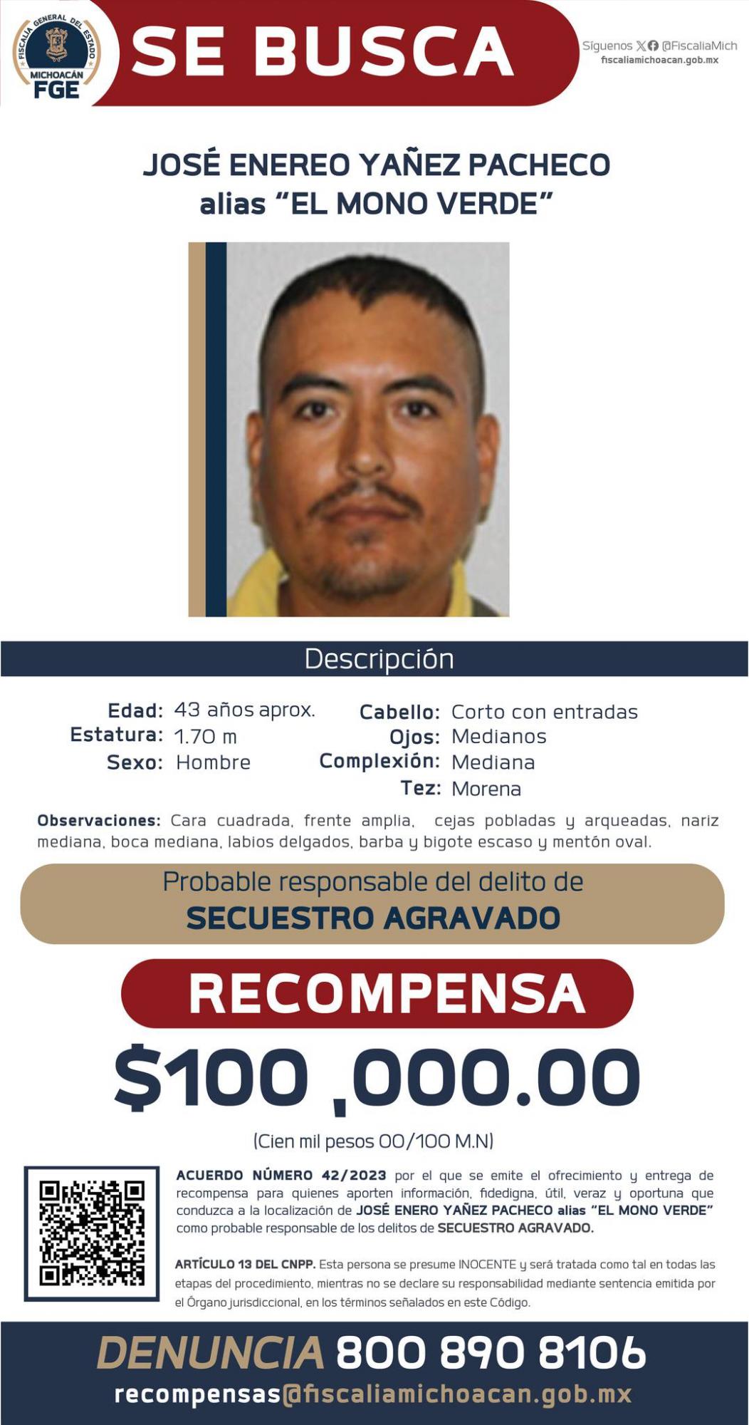 $!Fiscalía de Michoacán ofrece recompensa por 11 presuntos asesinos de Hipólito Mora