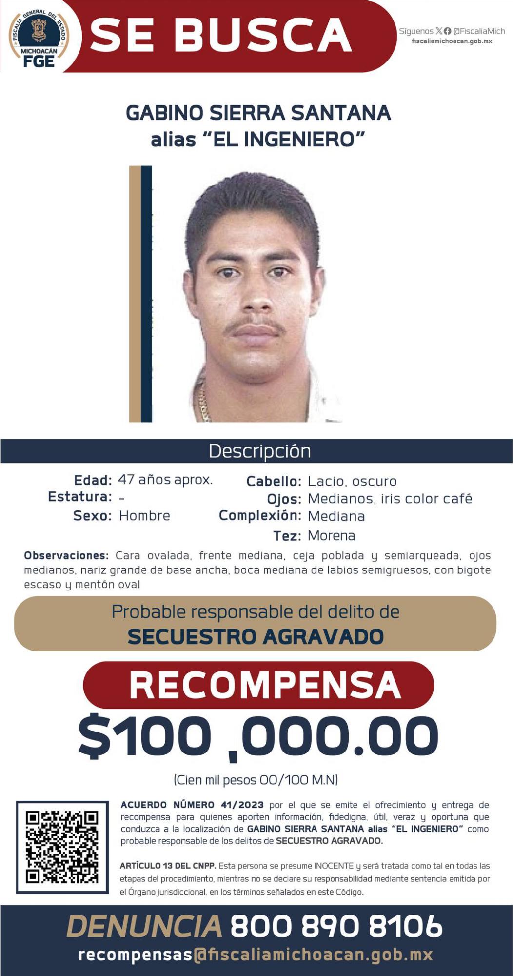$!Fiscalía de Michoacán ofrece recompensa por 11 presuntos asesinos de Hipólito Mora