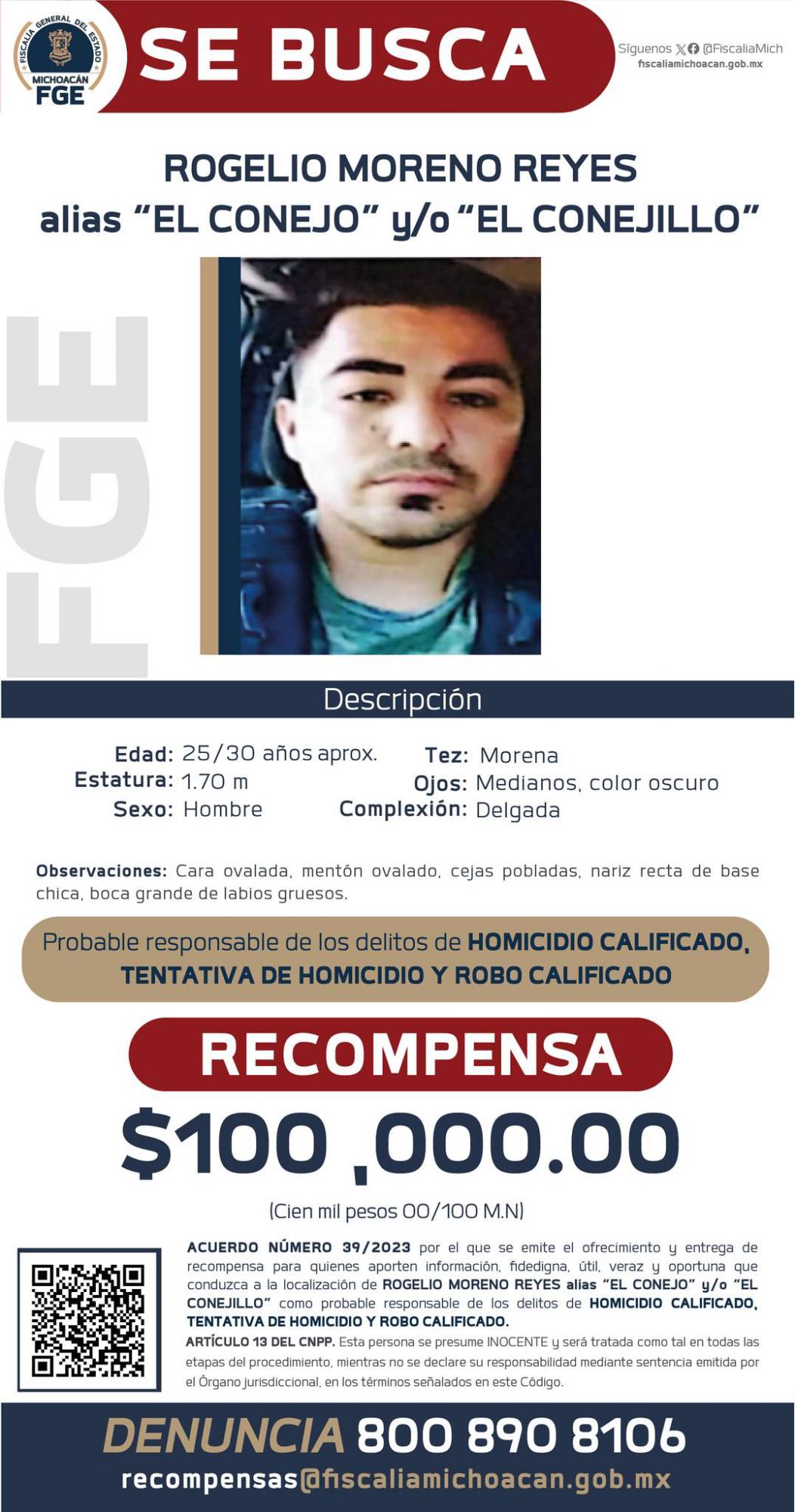 $!Fiscalía de Michoacán ofrece recompensa por 11 presuntos asesinos de Hipólito Mora