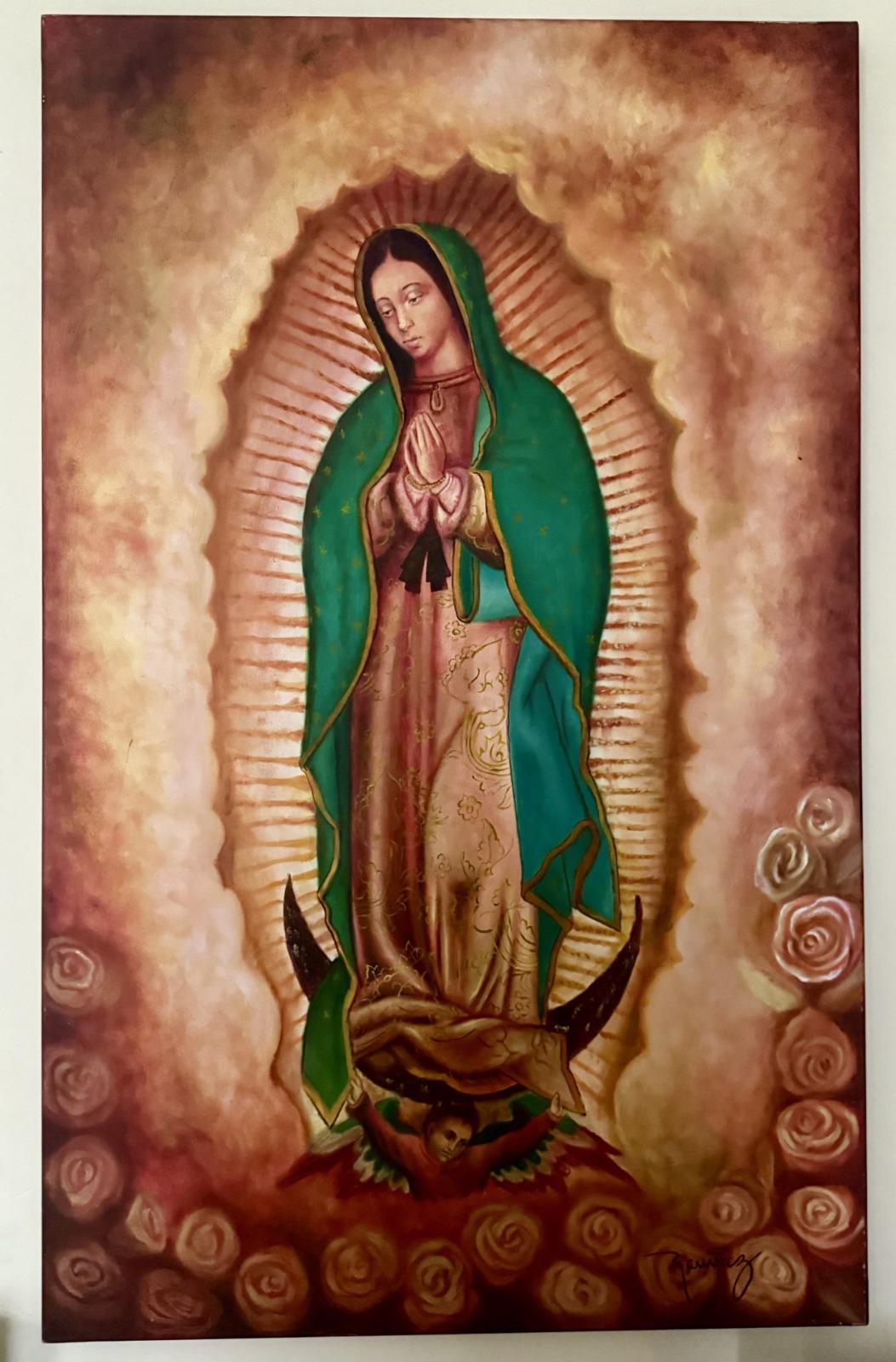 $!Uno de sus trabajos inspirado en la devoción a la Virgen de Guadalupe.