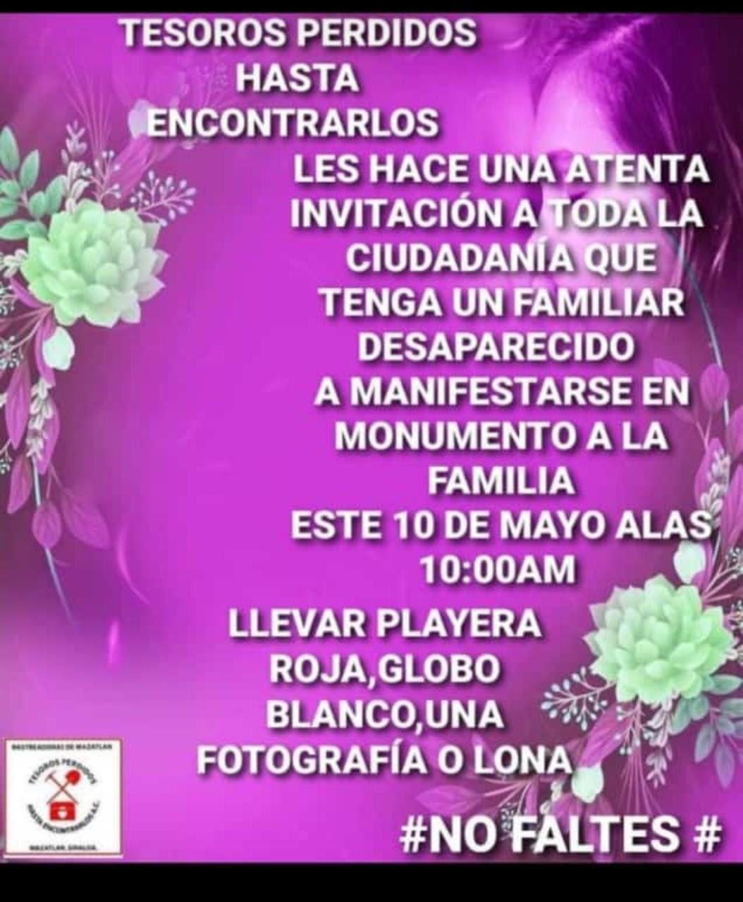 $!Madres de desaparecidos se manifestarán este 10 de mayo en Mazatlán