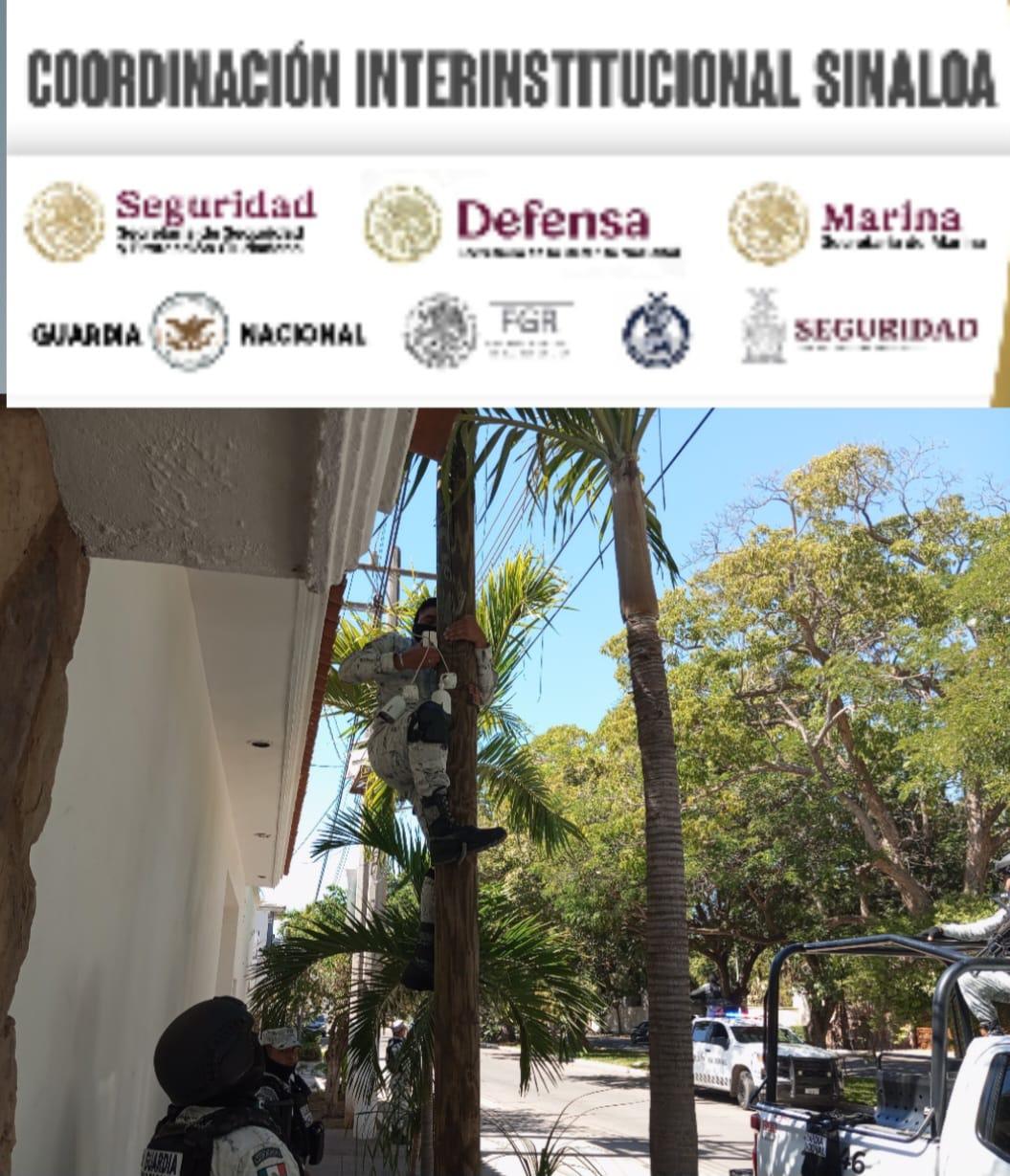 $!En Culiacán, autoridades de seguridad retiran videocámaras del crimen organizado que vigilaban la ciudad