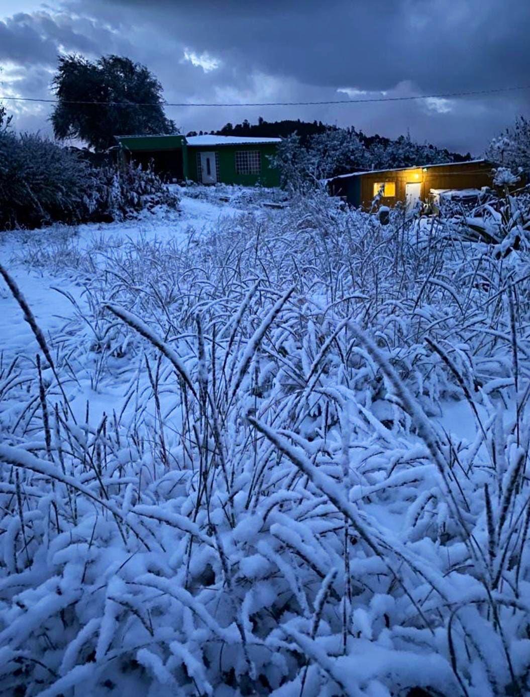 $!Nevado amanecer sorprende a la comunidad de Santa Gertrudis, en Badiraguato