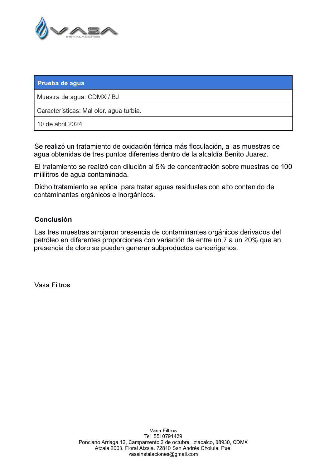 $!Estudio detecta residuos de derivados de petróleo en agua contaminada de Benito Juárez en la CDMX