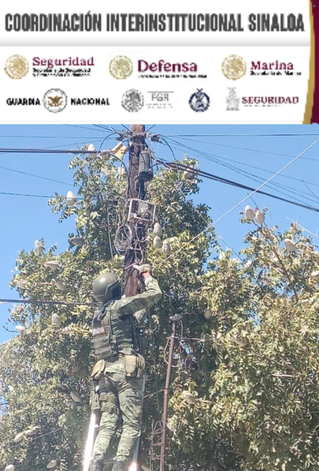 $!En Culiacán, autoridades de seguridad retiran videocámaras del crimen organizado que vigilaban la ciudad