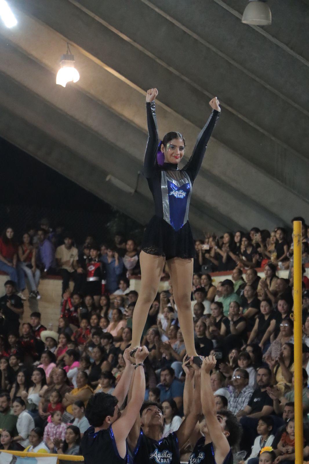 $!Conalep y Secundaria Maestro Julio Hernández triunfan en encuentro de porristas en Rosario