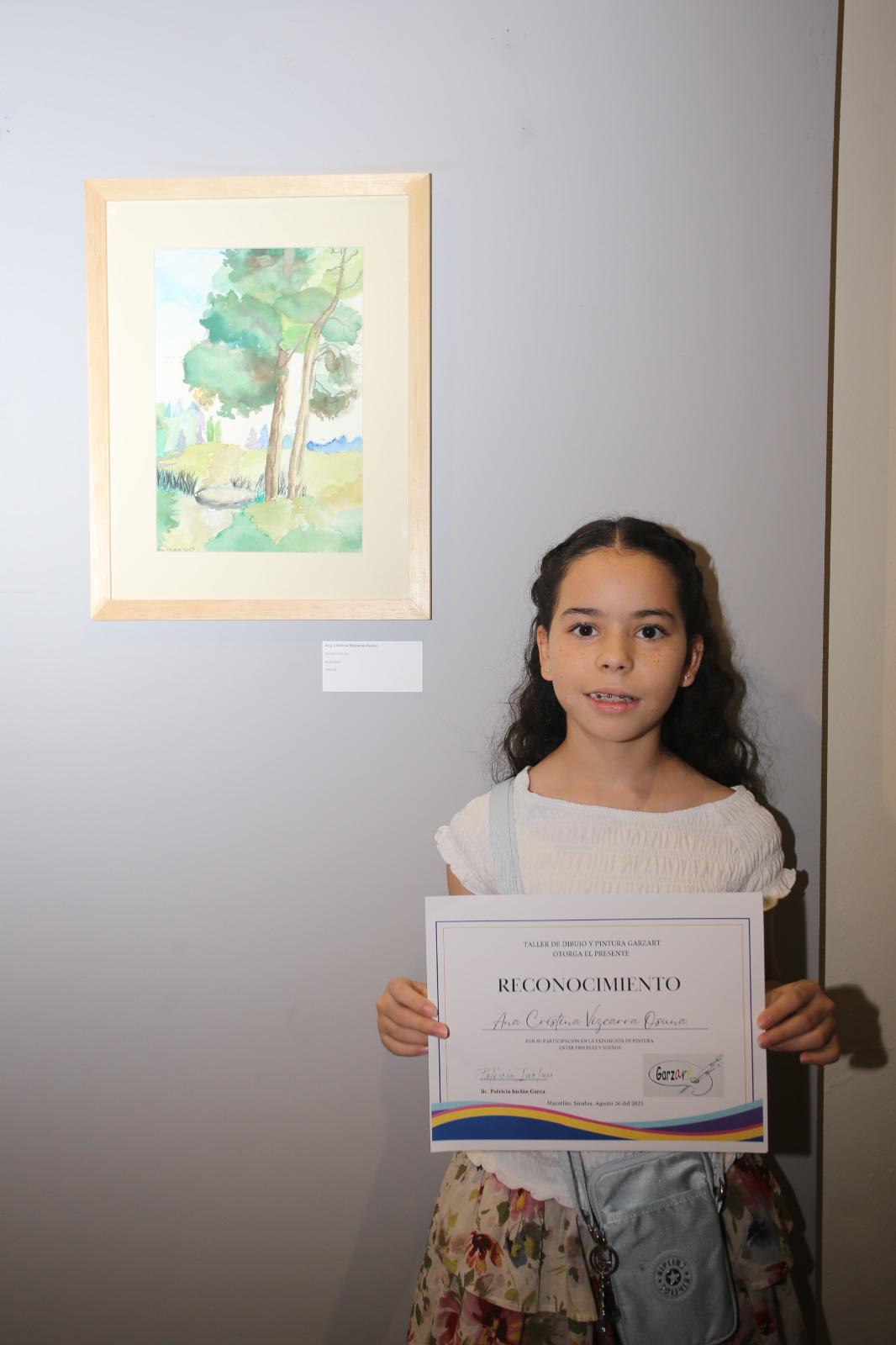 $!Ana Cristina Vizcarra Osuna en una de sus obras.