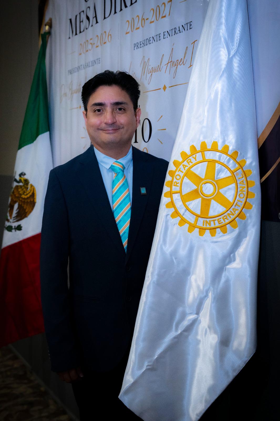 $!Miguel Ángel Inda presidente del Club Rotario Culiacán-Tamazula para el periodo 2026-2027.