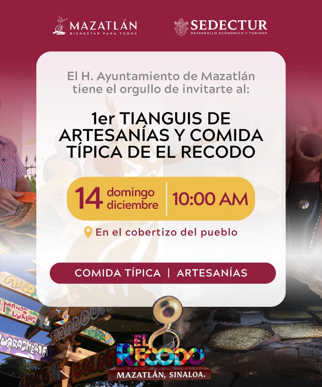 $!Invitan al primer Tianguis de Artesanías y Comida Típica de El Recodo