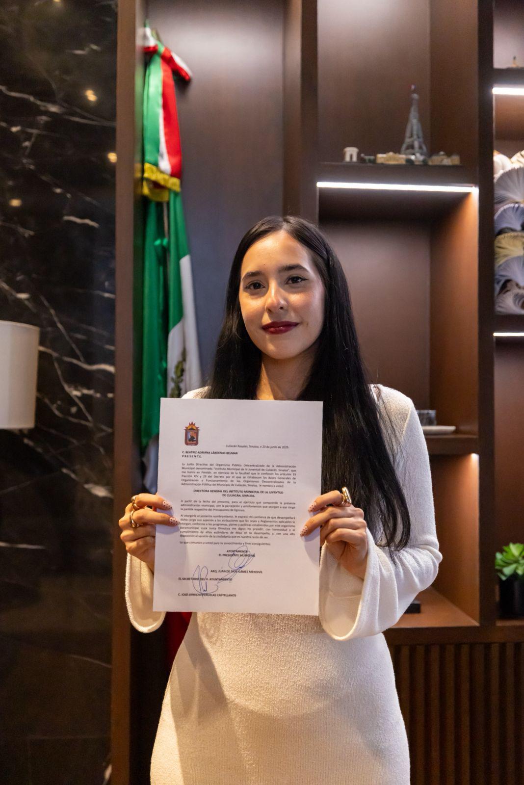 $!Beatriz Adriana Cárdenas asume la dirección del Instituto Municipal de la Juventud en Culiacán