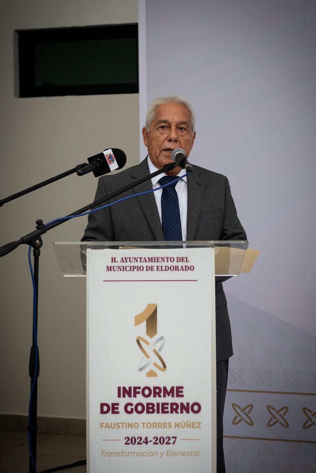 $!Faustino Torres rinde el Primer Informe de Gobierno en la historia de Eldorado