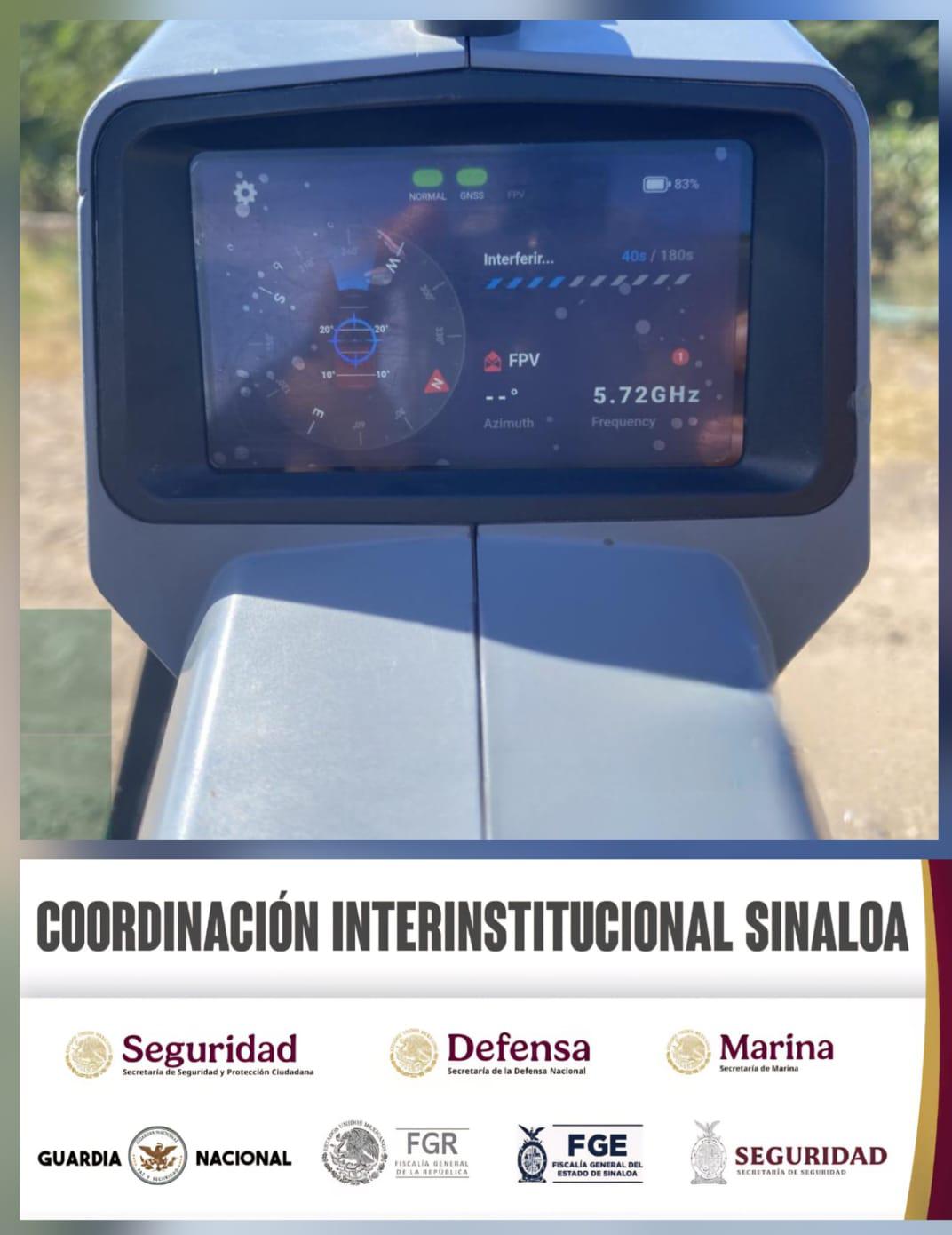 $!Personal militar neutraliza dos drones que fueron localizados sobrevolando en Villa Juárez, en Navolato