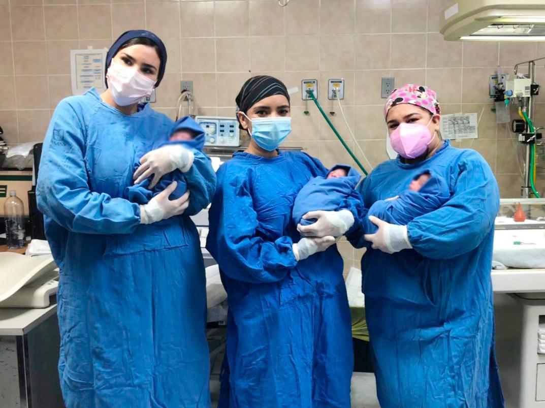 $!Nacen trillizos en Hospital General Regional del IMSS en Culiacán