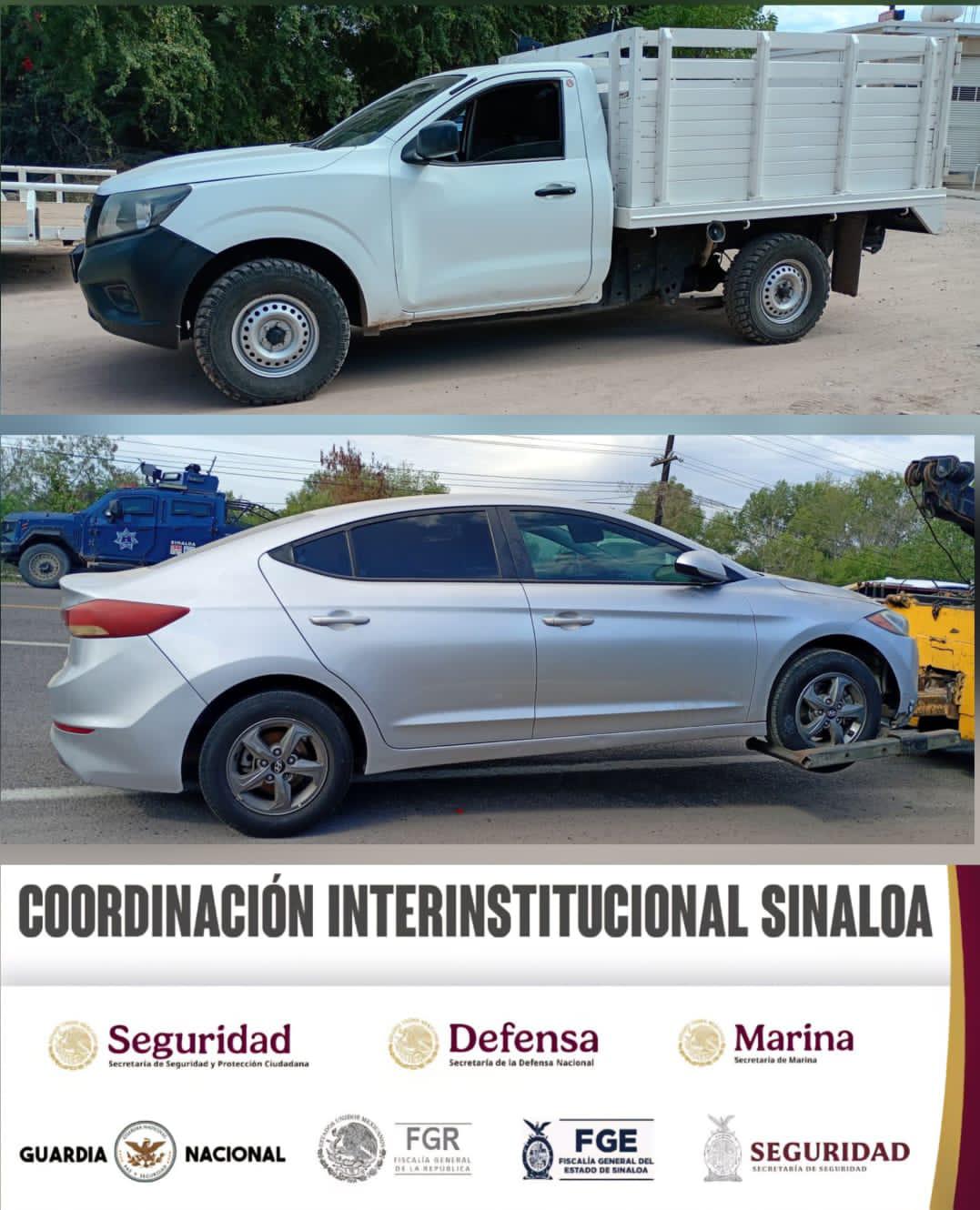 $!Aseguran 8 vehículos con reporte de robo en Pericos, Mocorito