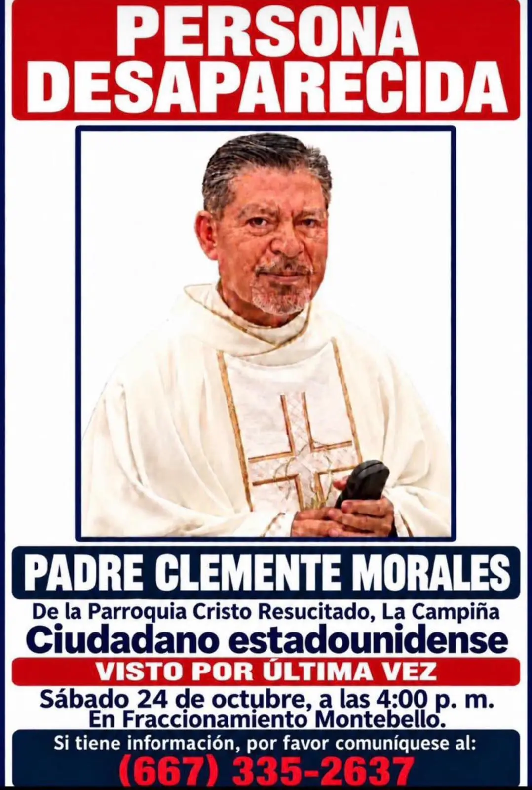 $!Reportan desaparición de sacerdote en el Fraccionamiento Montebello, en Culiacán