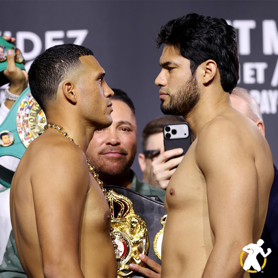 $!Listos para la guerra: Zurdo Ramírez y Benavidez superan la báscula