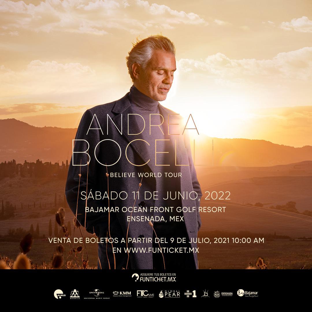 $!Anuncia Andrea Bocelli presentación en México