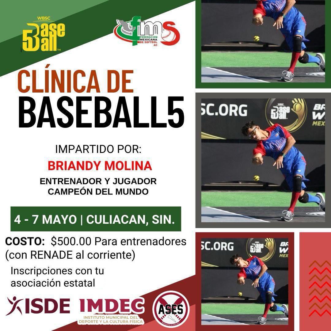 $!Internacional cubano Briandy Molina impartirá clínica de beisbol 5 en Culiacán
