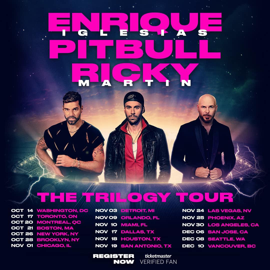 $!Ricky Martin, Enrique Iglesias y Pitbull se unen para la gira ‘Trilogy Tour’