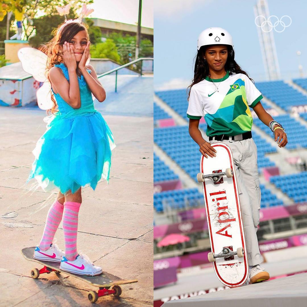 $!Momiji Nishiya y Rayssa Leal, ambas de 13 años, ganan oro y plata en skate