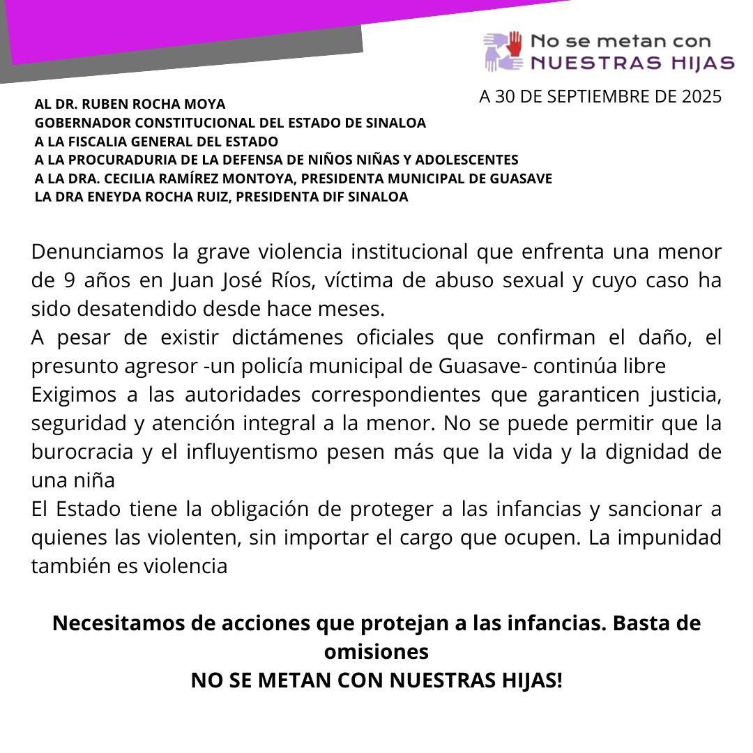 $!Judicializan denuncia contra Policía Municipal por abuso sexual a menor en Juan José Ríos