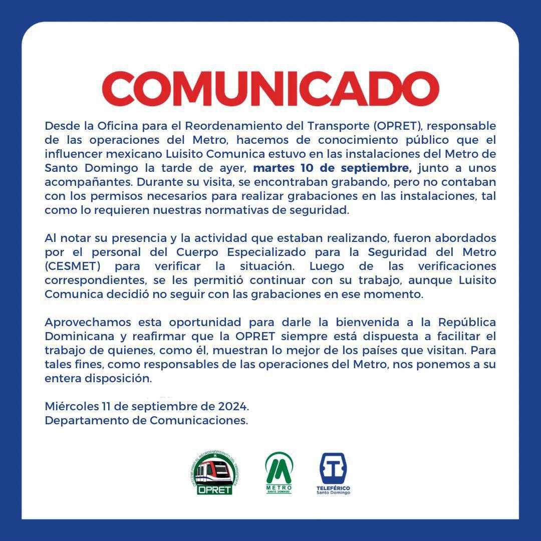 $!Arrestan al YouTuber Luisito Comunica en República Dominicana