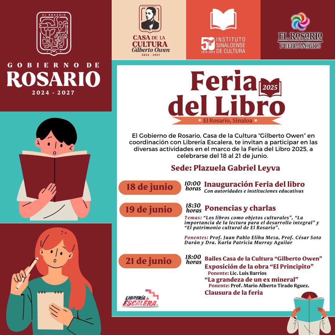 $!Invitan en Rosario a la Feria del Libro 2025