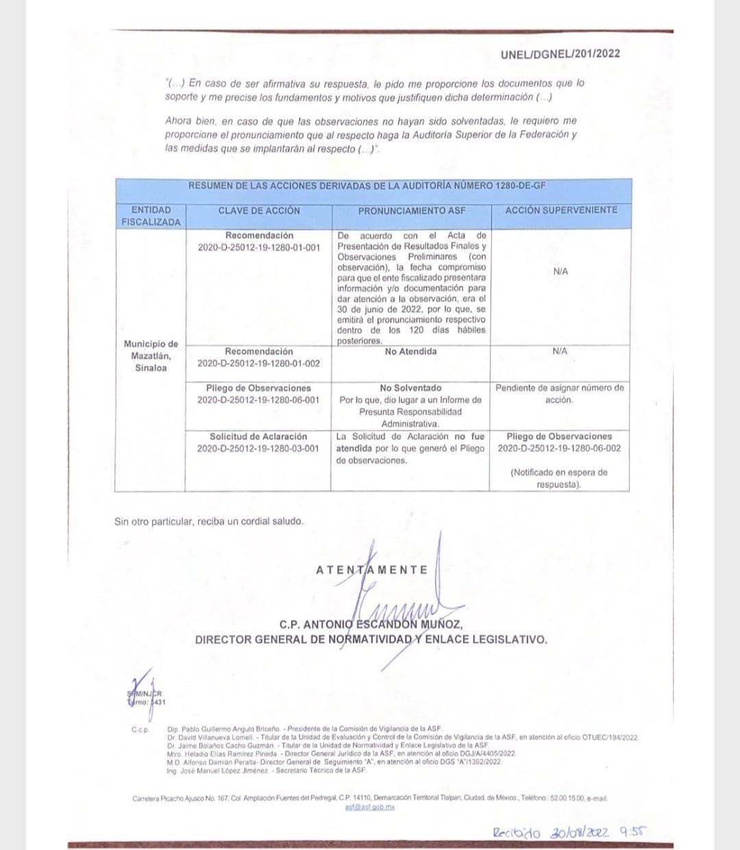 $!Gobierno de ‘El Químico’ sigue sin solventar observaciones por $819 millones del ejercicio fiscal 2020, revela la ASF