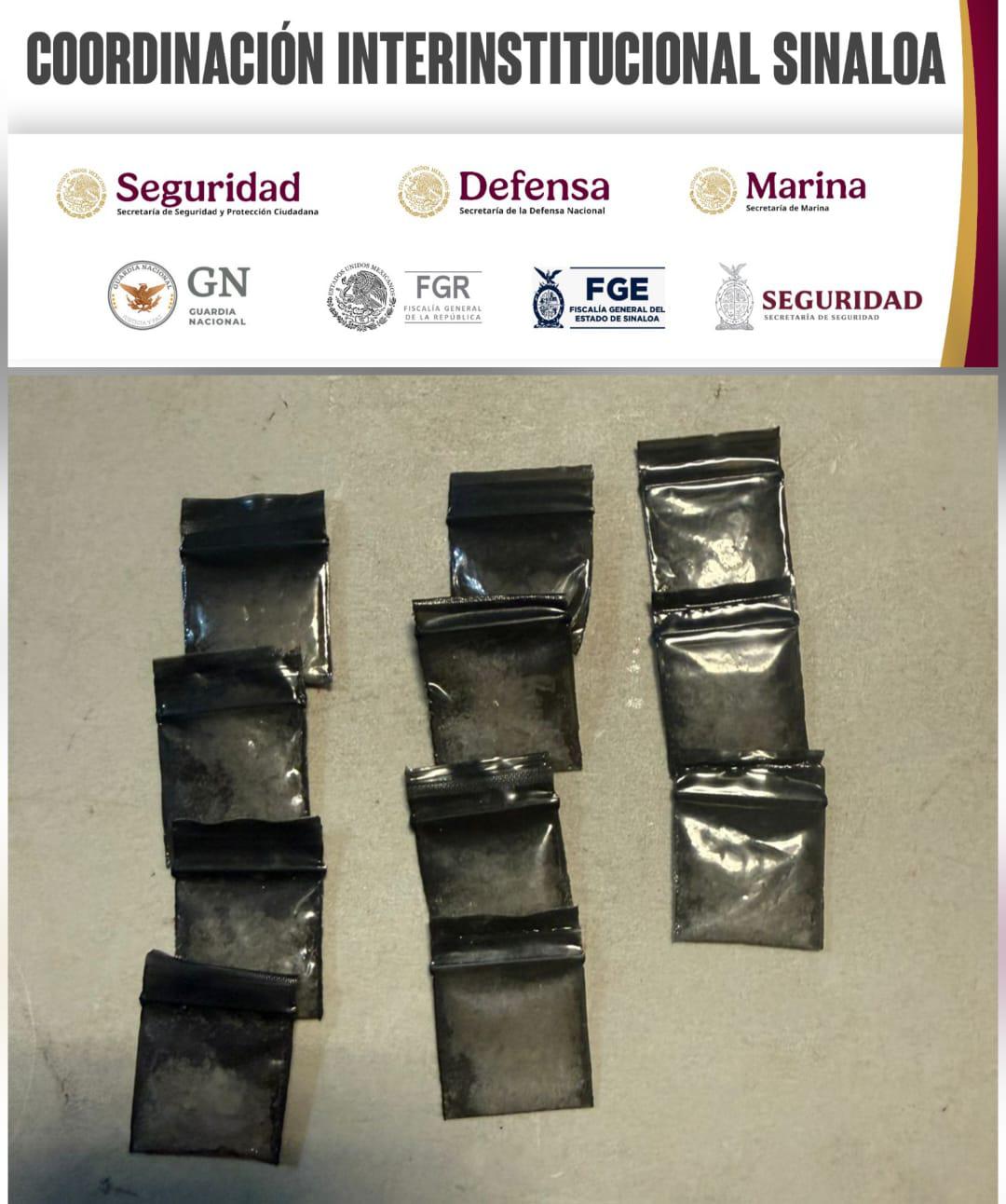 $!Detienen a un motociclista con droga en Campo El Diez, en Culiacán