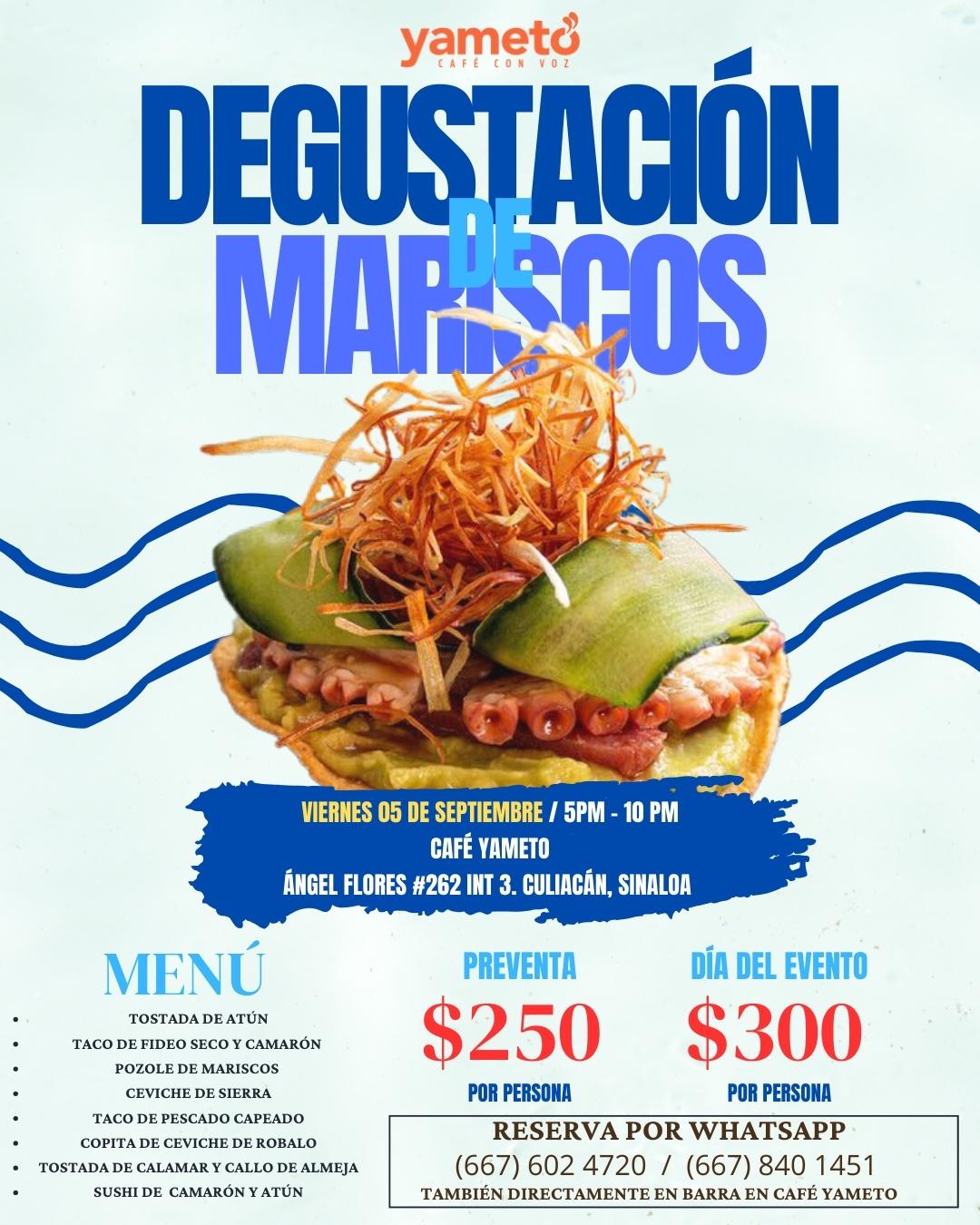 $!Invita Yameto Café a su viernes de degustación de mariscos