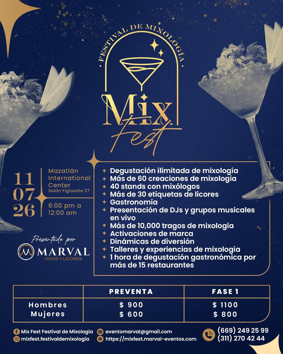 $!Mixfest 2026: Grupo Marval elevará la coctelería en Mazatlán con su tercer gran festival del año