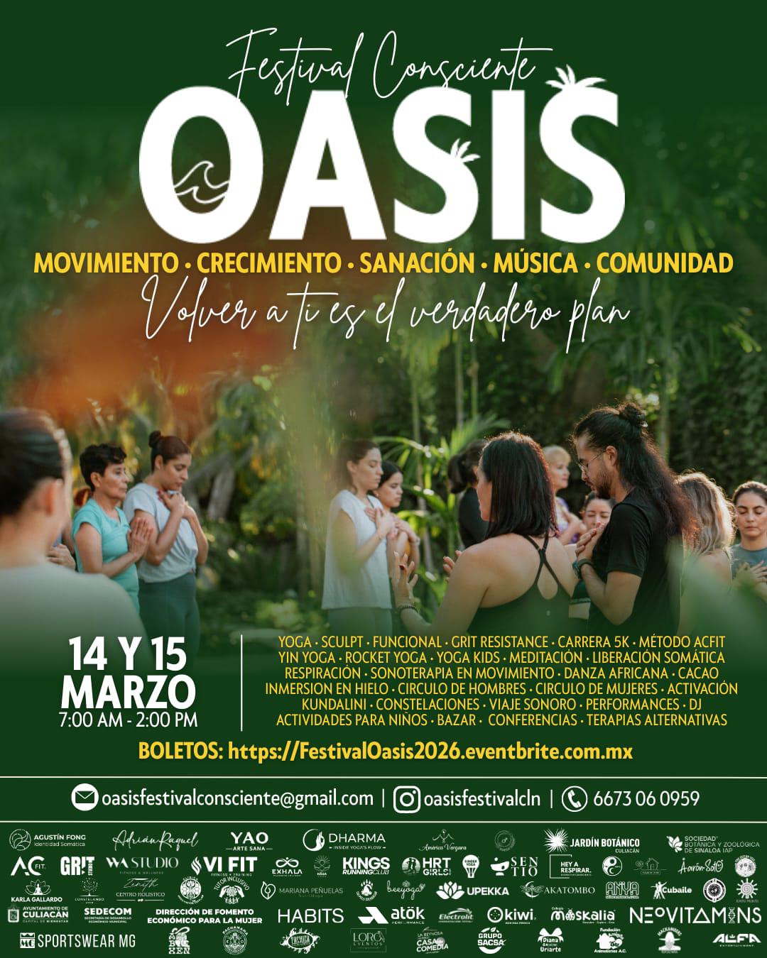 $!Buscan fortalecer bienestar y economía local con el ‘Oasis Festival Consciente 2026’