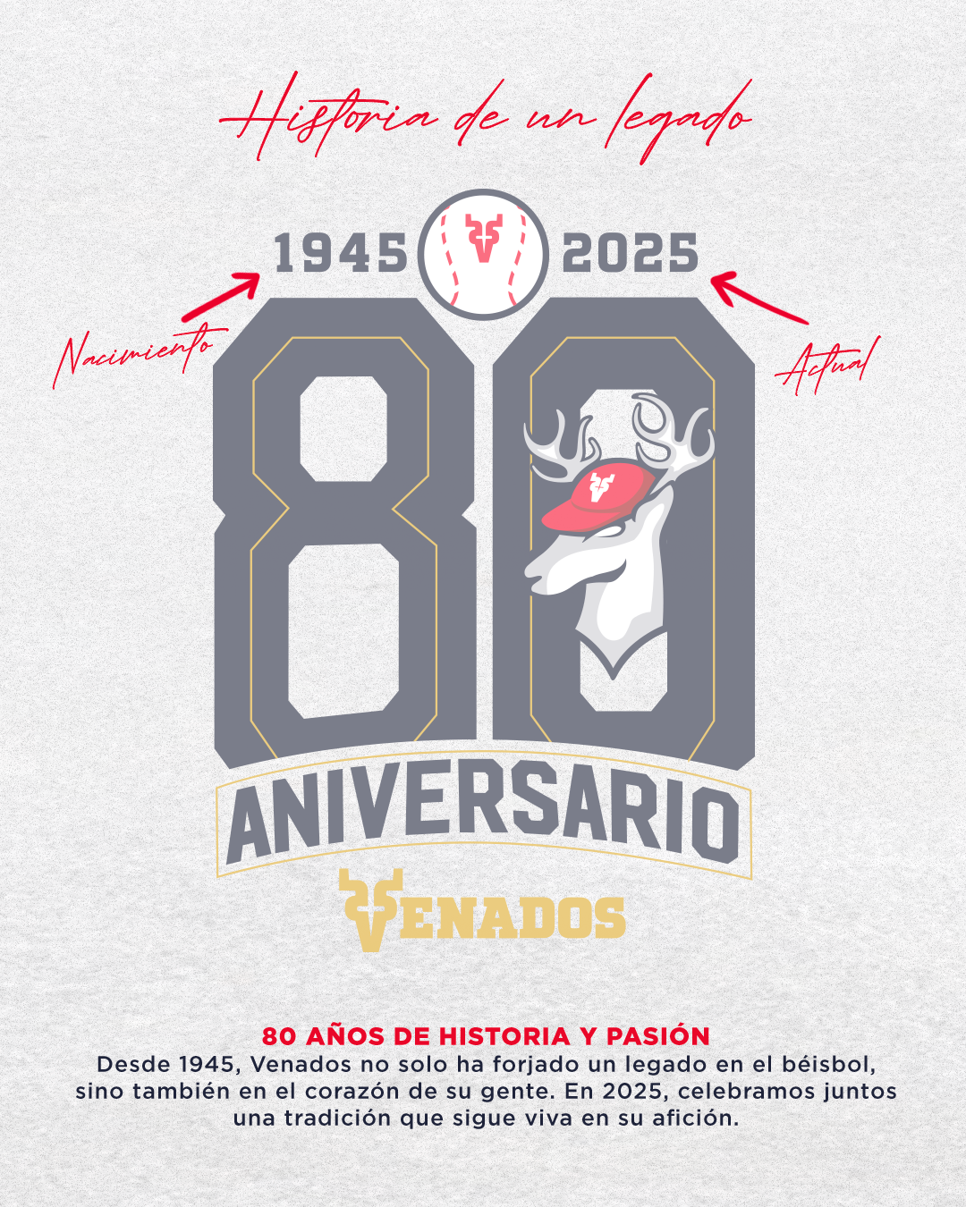 $!Venados de Mazatlán devela logo conmemorativo por 80 aniversario de su fundación