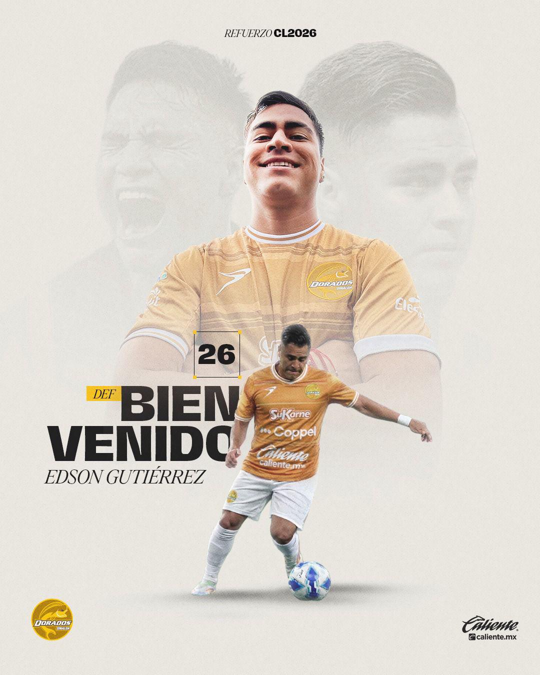 $!Edson Gutiérrez jugará con Dorados de Sinaloa