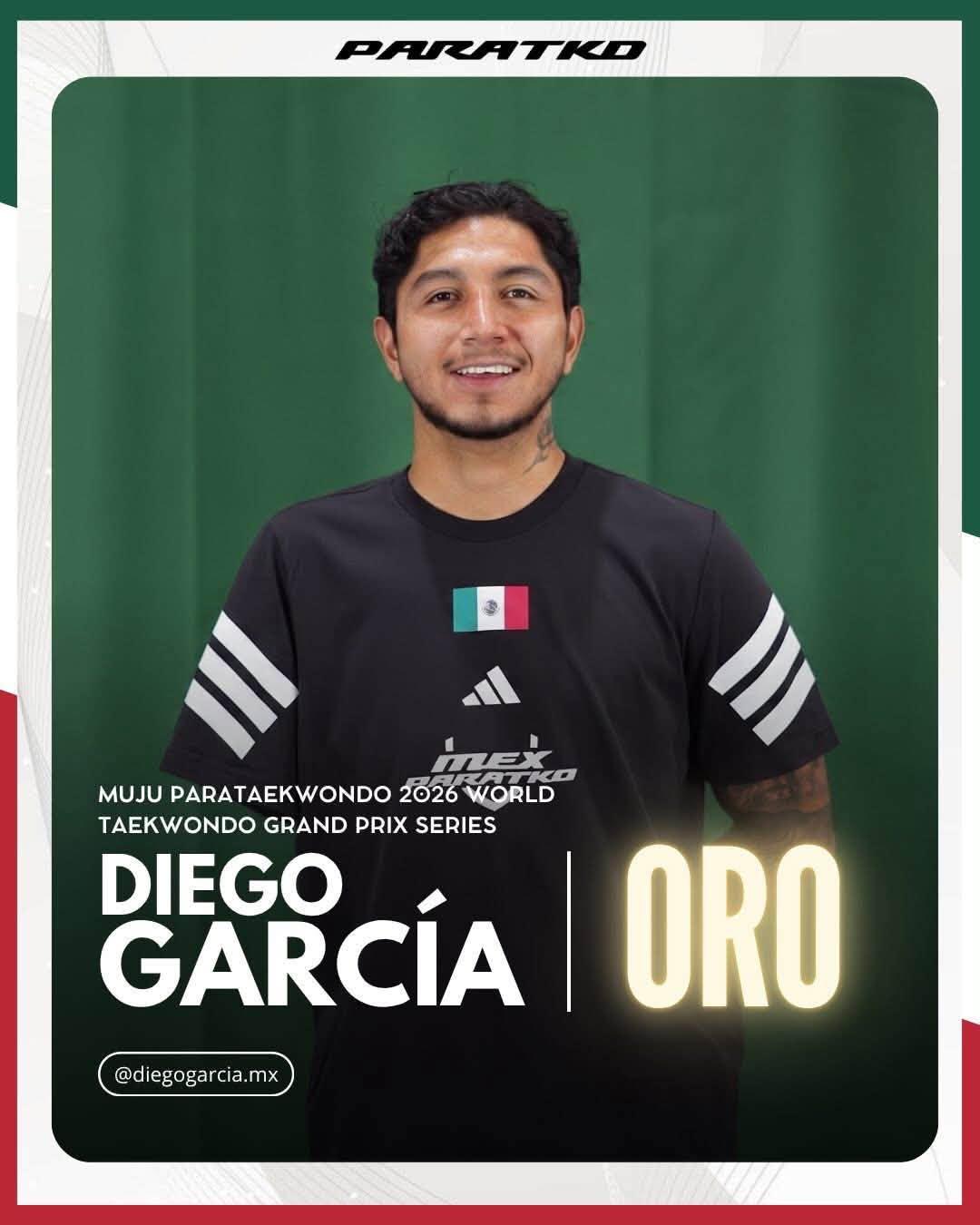 $!Sinaloense Juan Diego García conquista la medalla de oro en el Grand Prix de Parataekwondo Muju 2026