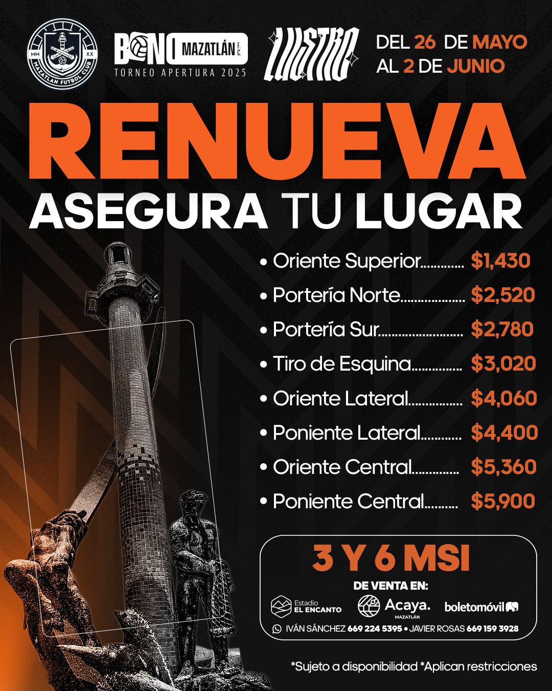 $!Arranca la venta del Bono Mazatlán FC para el Apertura 2025