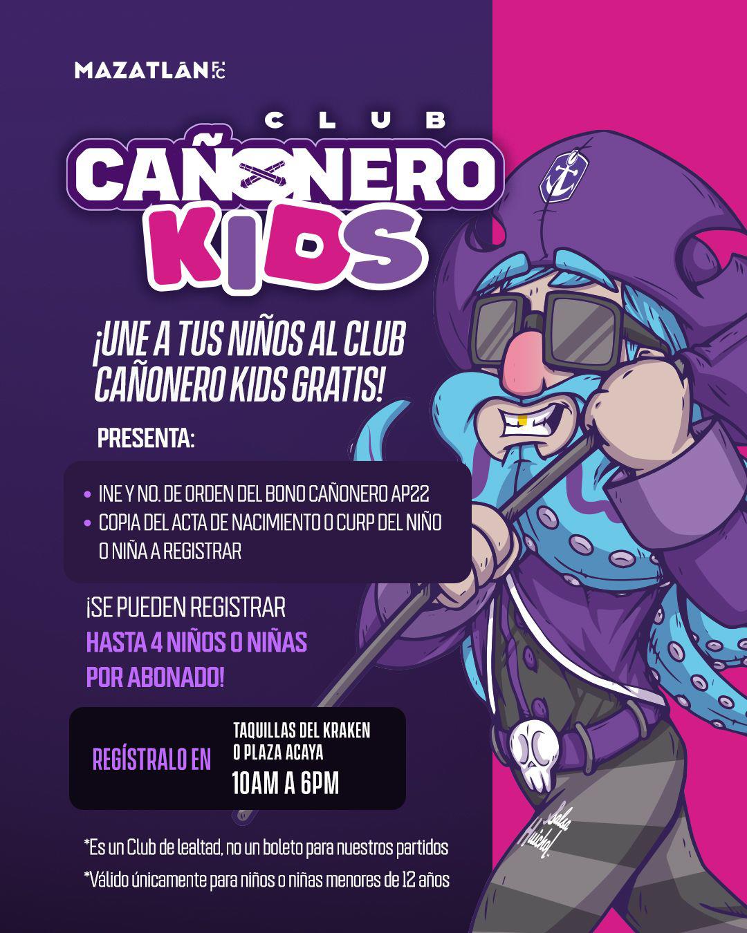 $!¡Atentos pequeños! Mazatlán FC lanza el Club Cañonero Kids