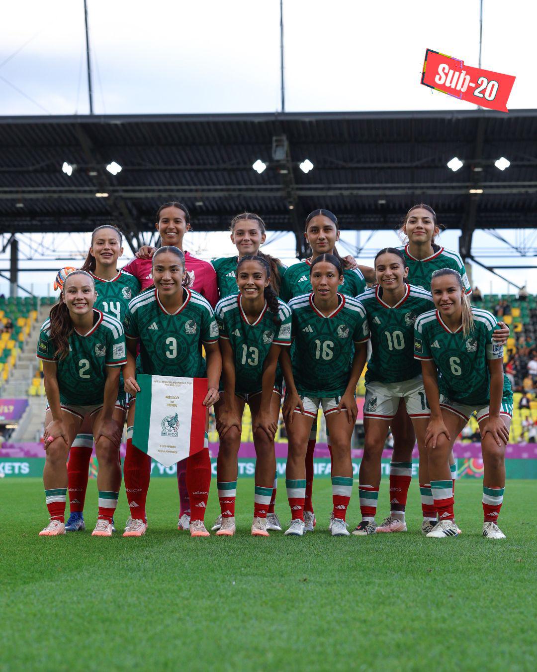 $!México Femenil Sub 20 deja ir ventaja y empata ante Benín en su debut mundialista