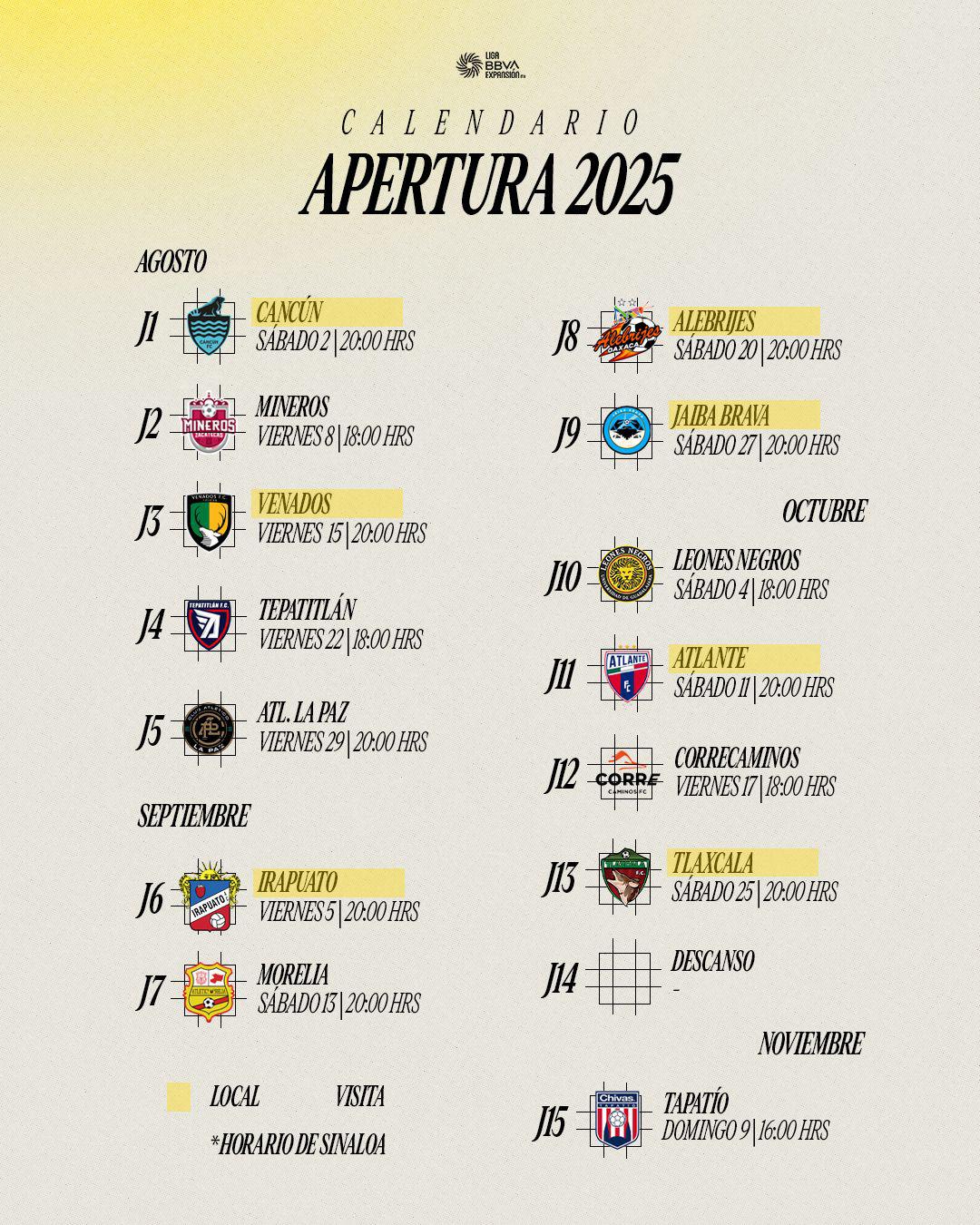 $!¡Ya hay calendario para Dorados de Sinaloa!