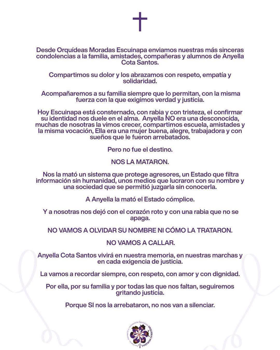 $!‘A Anyella nos la arrebataron’; consterna en Escuinapa muerte de joven maestra