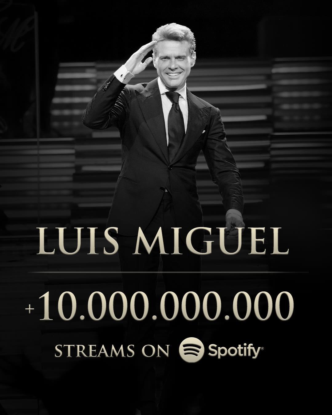 $!El artista compartió una imagen donde presume sus más de 10 mil millones de reproducciones en la plataforma Spotify.