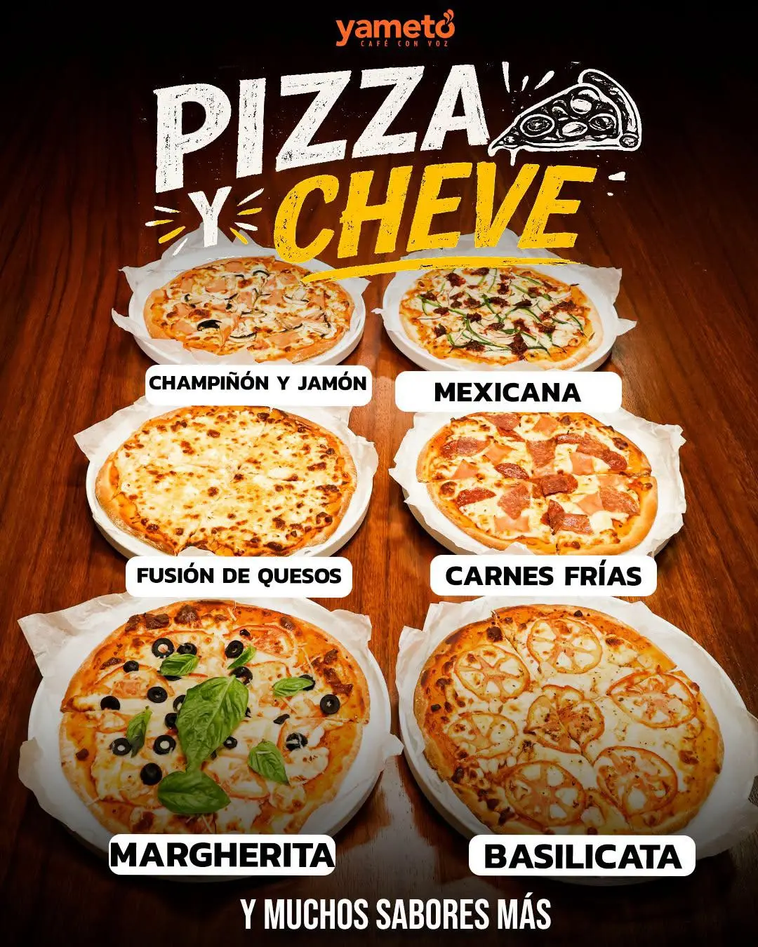 $!Disfruta de pizza ilimitada en Yameto, Café con voz