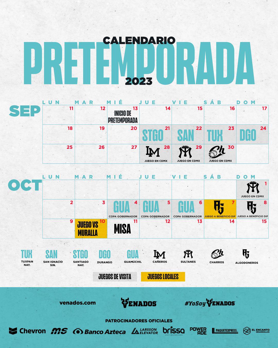 $!Venados de Mazatlán destapa calendario de juegos de pretemporada