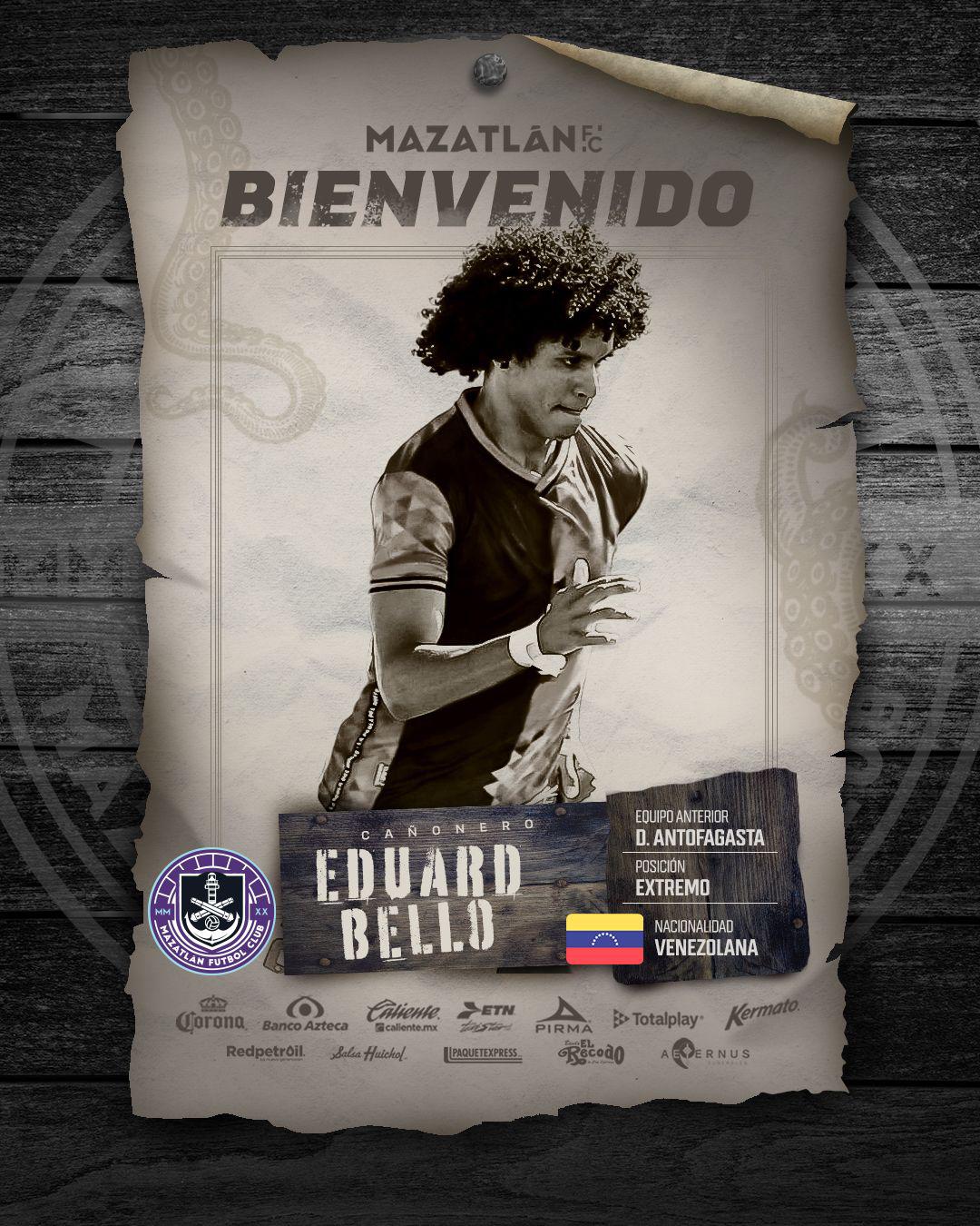 $!Venezolano Eduard Bello se sube al barco del Mazatlán FC como refuerzo